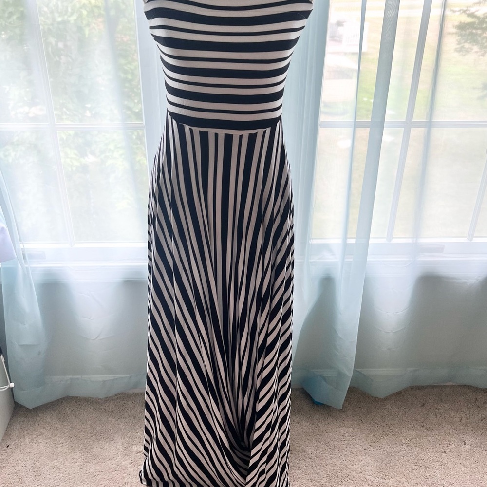 Arden B Striped Maxi Dress